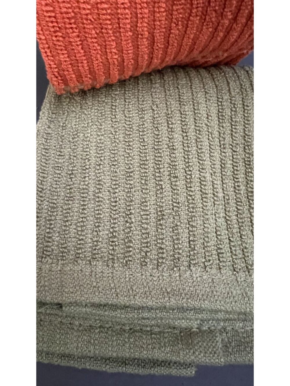 Fall Plaid Dishcloth Set 12" X 12" 6-Pack Orange & Green Cotton Microfiber Blend - Picture 5 of 5